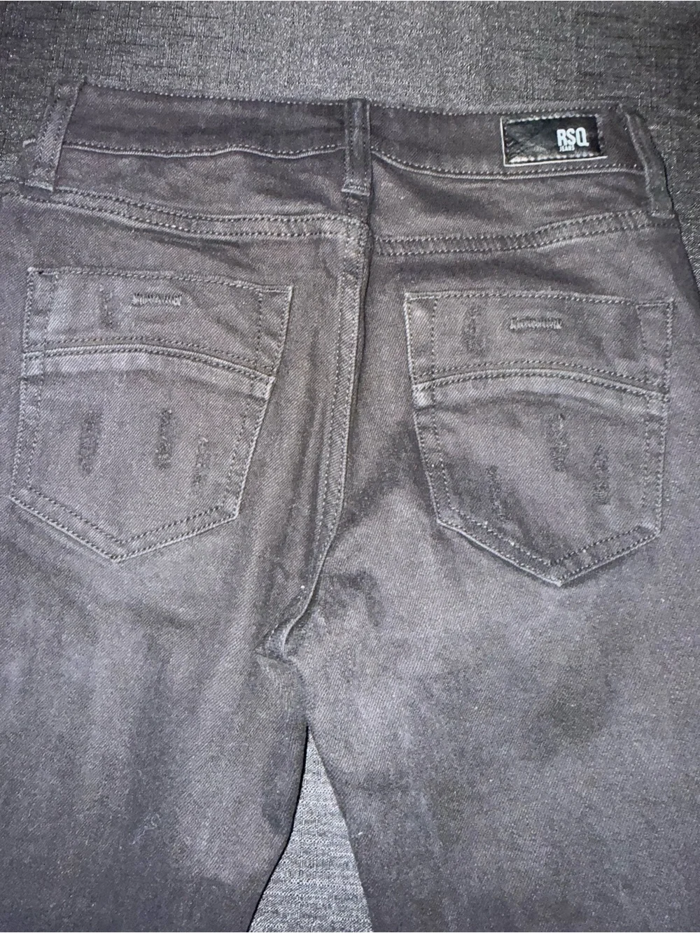 RSQ Black Ripped Skinny Jeans